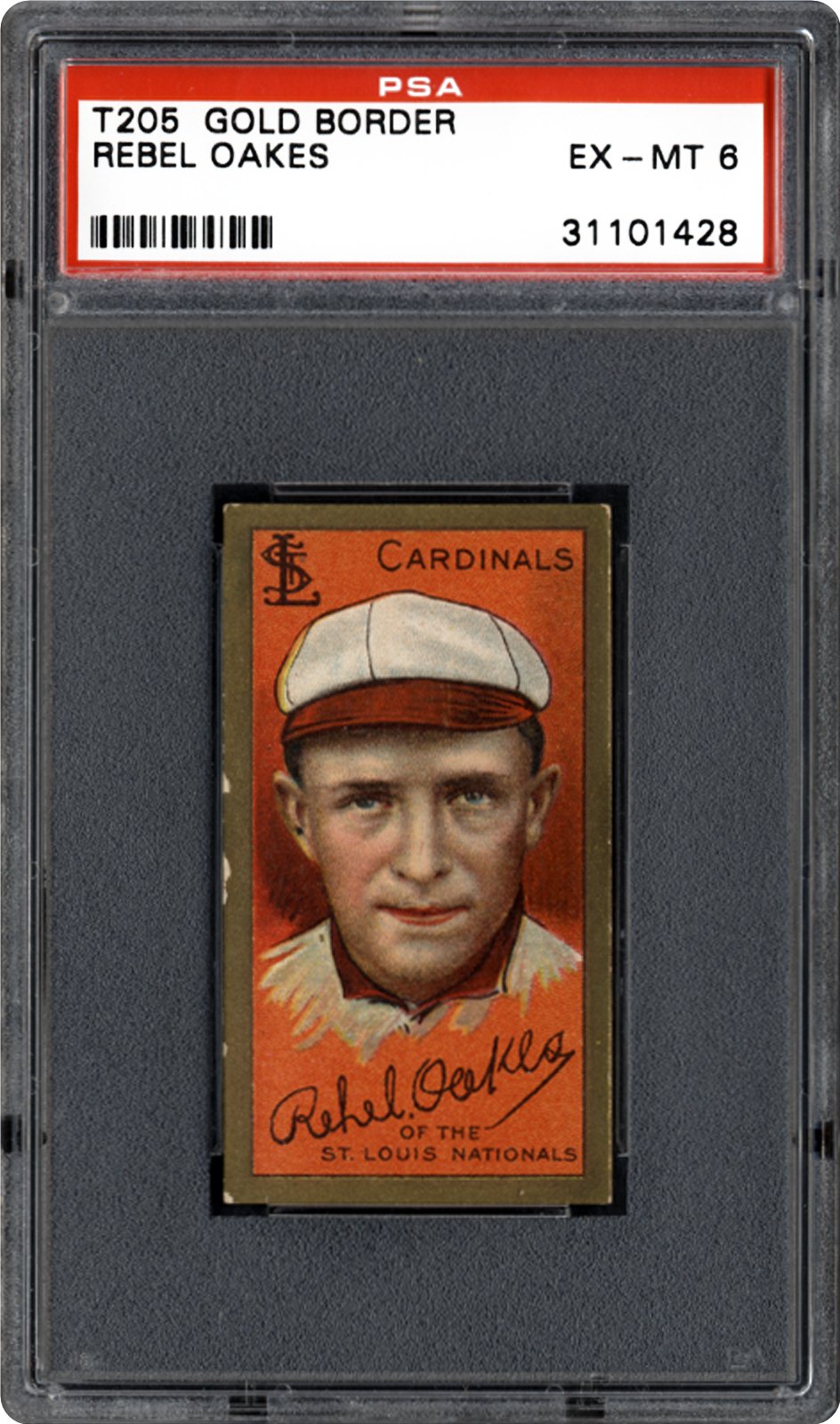 1911 Gold Border (T205) Rebel Oakes | PSA CardFacts™