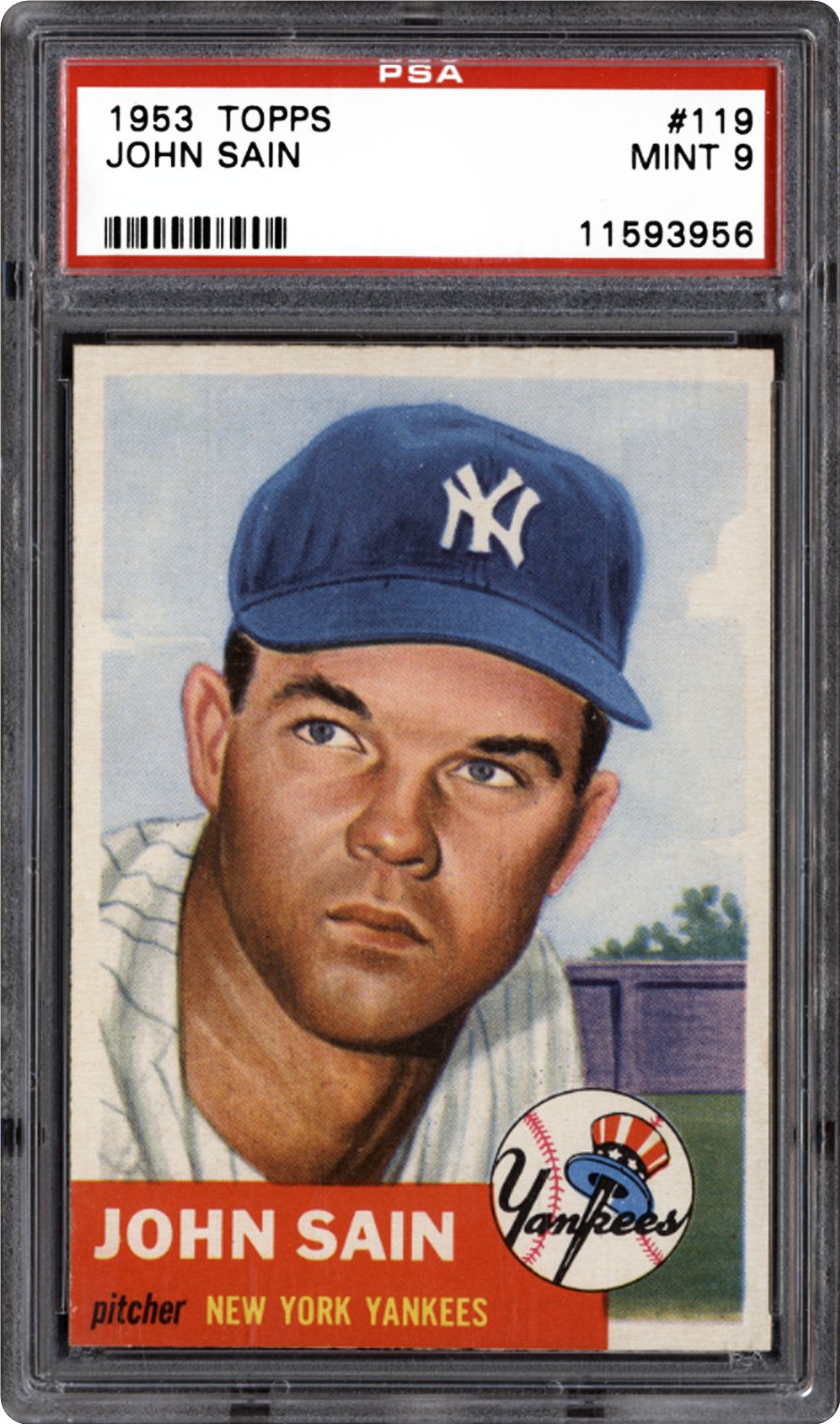 1953 topps john sain psa cardfacts 