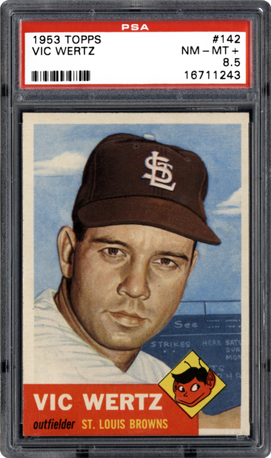 1953 topps vic wertz psa cardfacts 
