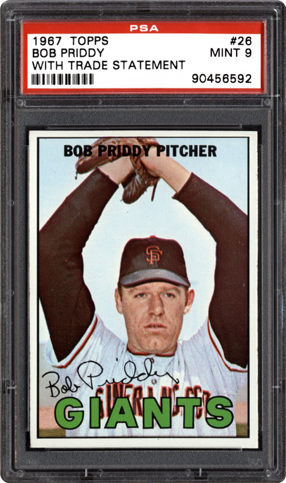 1967 Topps Bob Priddy (With Trade Statement) | PSA CardFacts™