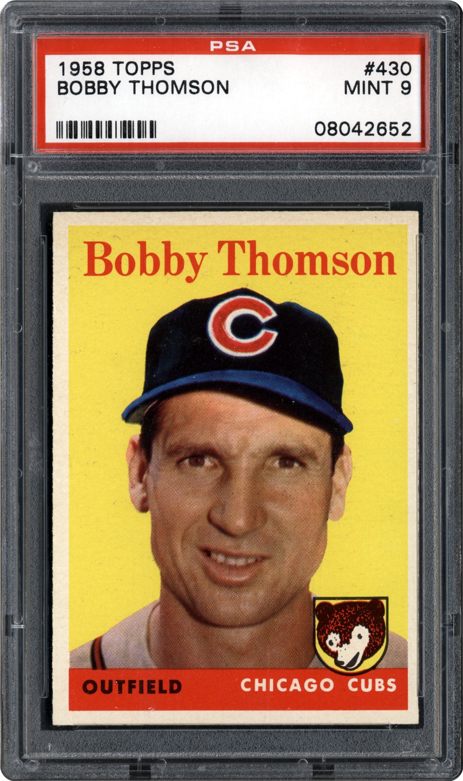 1958 Topps Bobby Thomson PSA CardFacts