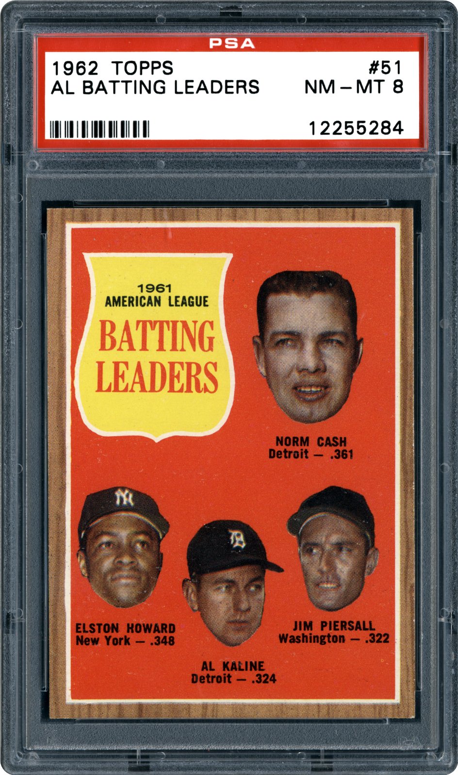 1962 Topps Al Batting Leaders PSA CardFacts™