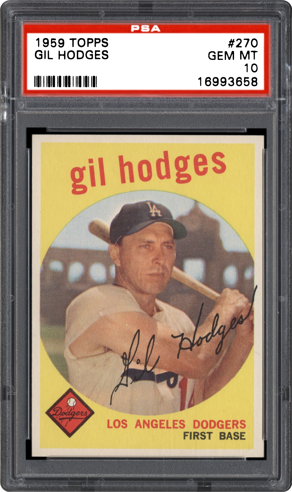 1959 Topps Gil Hodges PSA CardFacts