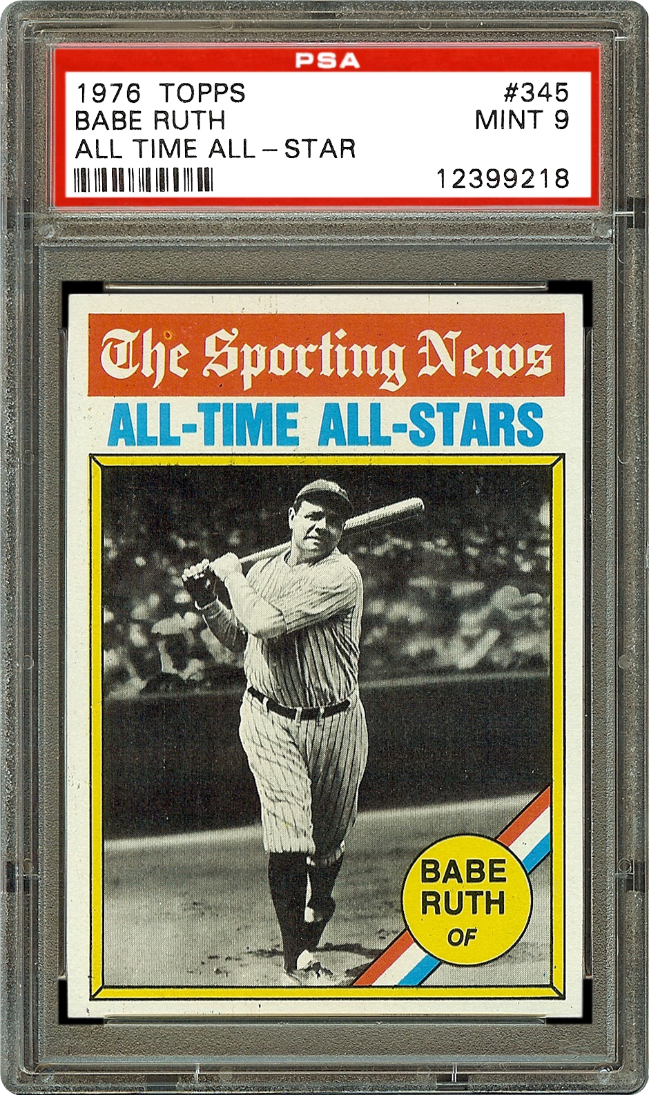 1976 Topps Babe Ruth All Time All Star PSA CardFacts