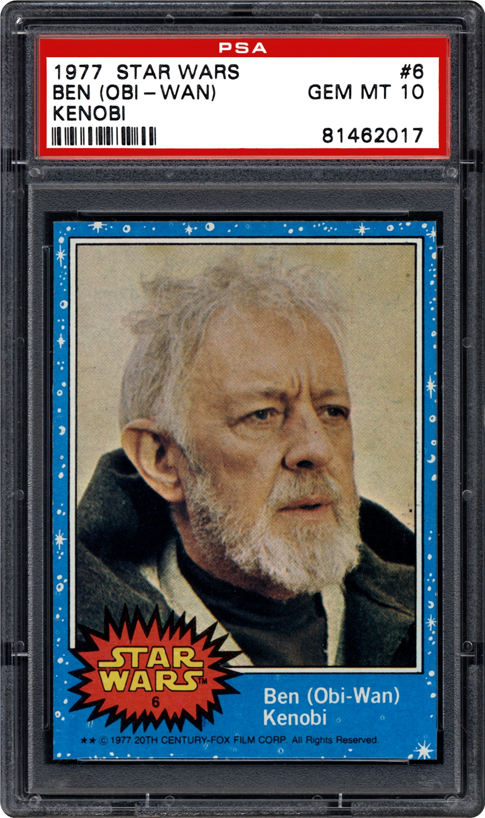 1977 Star Wars Ben (Obi-Wan) Kenobi | PSA CardFacts™ - Best Star Cards For Obi Wan