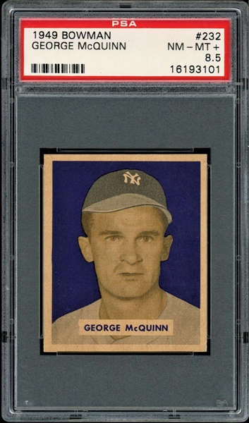  - 1949Bowman232GeorgeMcQuinnPSA85101