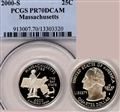 2000-S 25C Massachusetts PR70DCAM