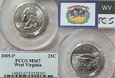 2005-P 25C West Virginia MS67
