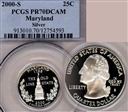 2000-S 25C Maryland Silver PR70DCAM