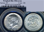 1964-D 50C Tripled Die Obverse MS62