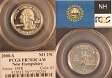 2000-S 25C New Hampshire PR70DCAM