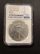 2017 1.00 Silver Eagle MS 70