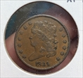 1834 Half Cent XF 45
