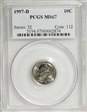 1997-D 10C MS67