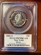 2001-S 25C New York Silver PR70DCAM