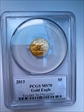 2013 $5 Gold Eagle MS70