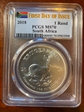 2018 1 Rand Krugerrand Silver First Day of Issue MS70