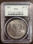 1887 $1 MS62
