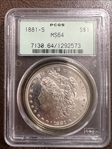 1881-S $1 MS64