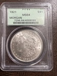 1921 $1 Morgan MS64
