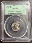 1945-D 10C MS64FB