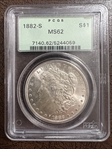 1882-S $1 MS62
