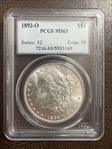 1892-O $1 MS63