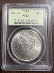 1891-S $1 MS62