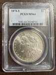 1878-S $1 MS64