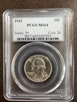 1942 25C MS64