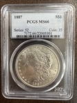 1887 $1 MS66