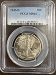 1943-D 50C MS64