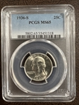 1936-S 25C MS65