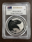 2020-P $1 Wedge-Tailed Eagle Mercanti Australia MS70