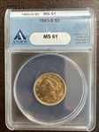 1893-S $5 MS61