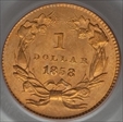 1858-S G$1 AU58