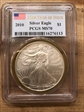 2010 $1 Silver Eagle MS70