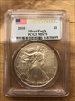 2010 $1 Silver Eagle First Strike MS70
