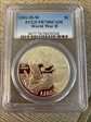 1991-95-W $1 World War II PR70DCAM