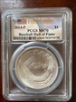 2014-P $1 Baseball Hall of Fame First Strike MS70