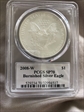2008-W $1 Burnished Silver Eagle Mercanti Signature SP70