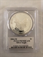 2004-W $1 Silver Eagle Mercanti Signature PR70DCAM