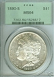 1890-S $1 MS64