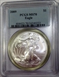 2009 $1 Silver Eagle MS70