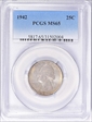 1942 25C MS65