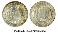 1936 50C Rhode Island MS66