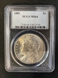 1885 $1 MS64