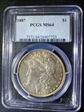 1887 $1 MS64