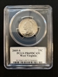 2005-S 25C West Virginia PR69DCAM