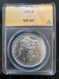 1891-p $ 1 Morgan ms 60